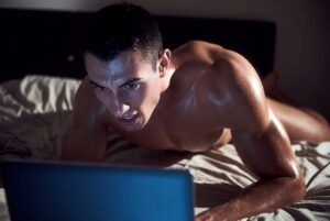 man camming